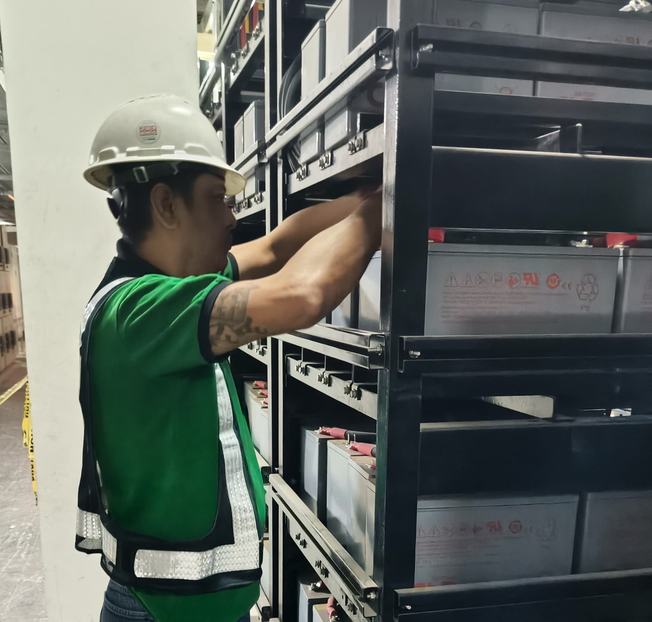 UPS bank in critical power room